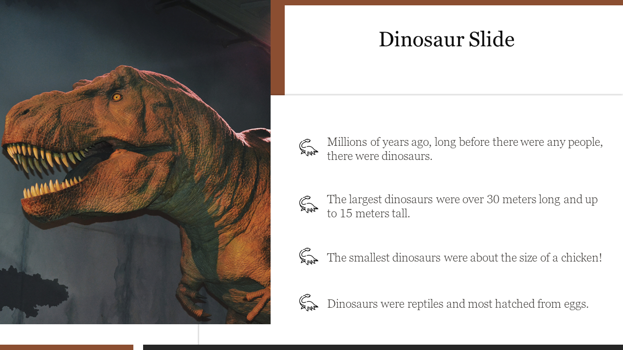 Our Outstanding Dinosaur Slide PowerPoint Presentation